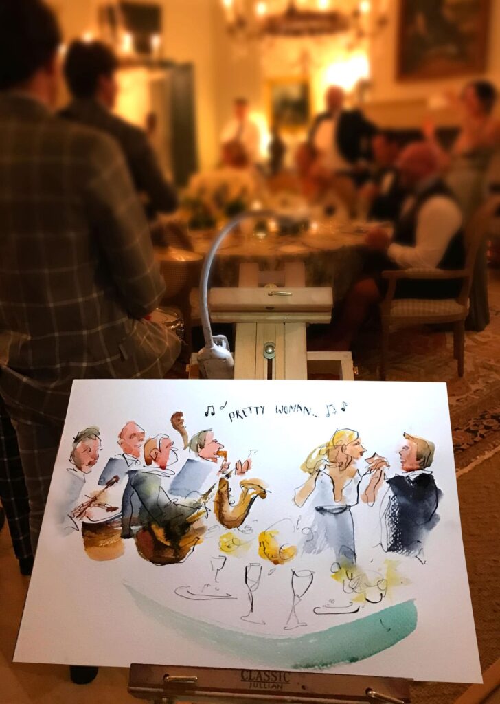 live drawing na weselu