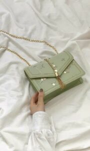 pastelowa zielona torebka